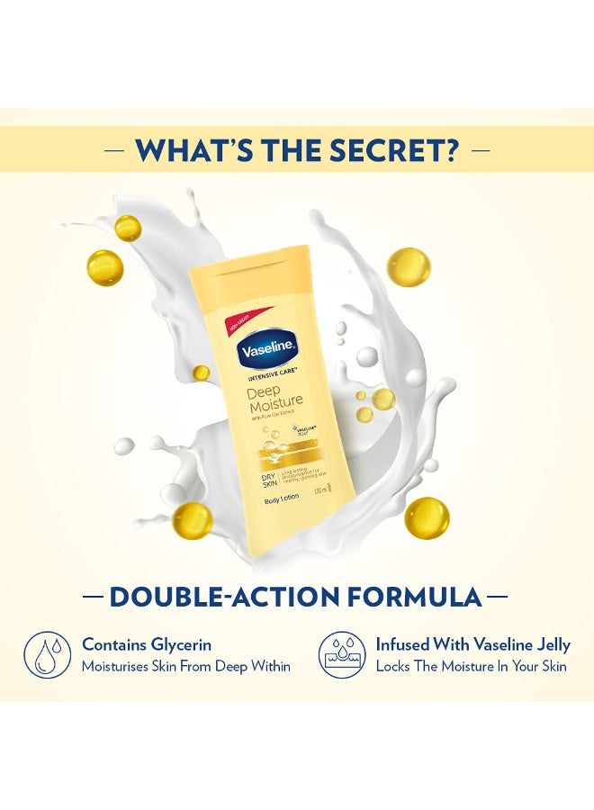 Vaseline Intensive Care Deep Moisture Body Lotion, Long Lasting Moisturisation For Healthy, Glowing Skin, 100 ml - Image 2